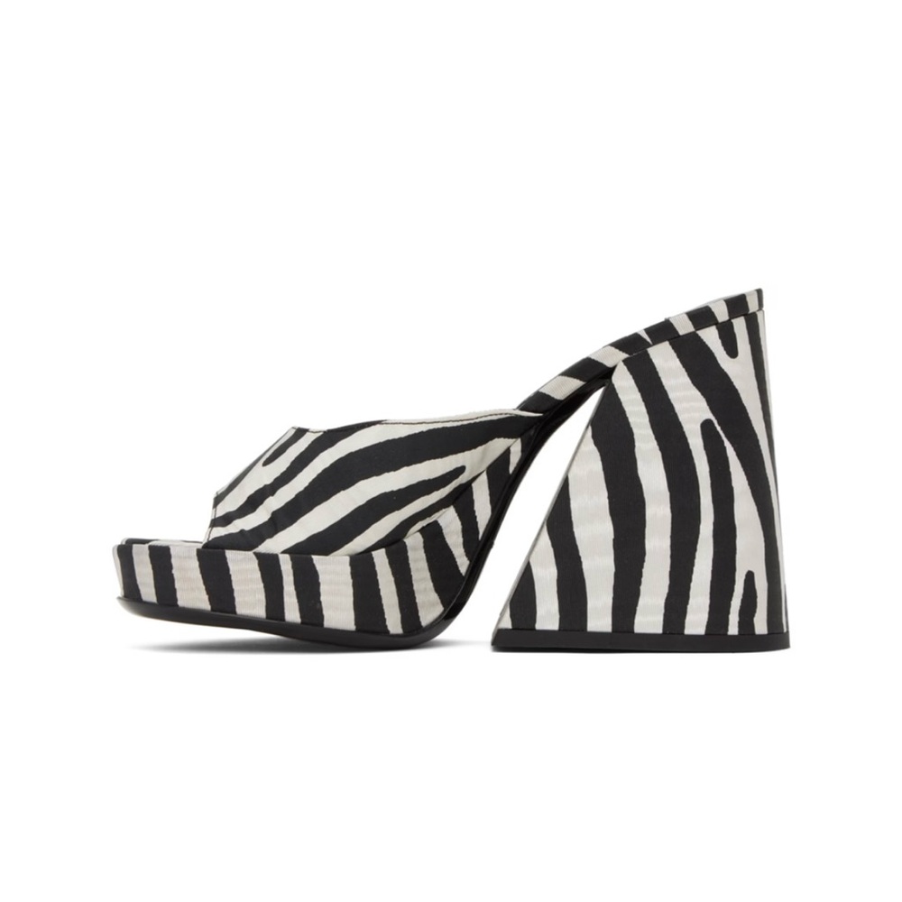 ποΈποΈ HOST PICK π SIMON MILLER Black & White Slice Heeled Sandals, U.S size : 7 - Picture 9 of 14